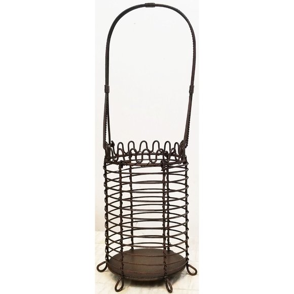 Southern Living Home Farmhouse Metal Wire Wine Caddy Holder Rustic Utensil Candl - Picture 7 of 13